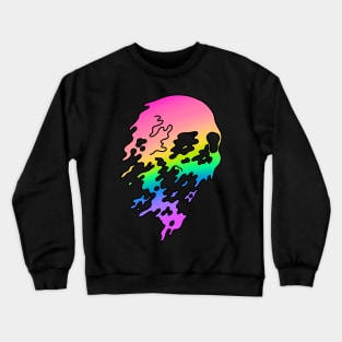 Melting Skull Rainbow Holo Trippy Crewneck Sweatshirt